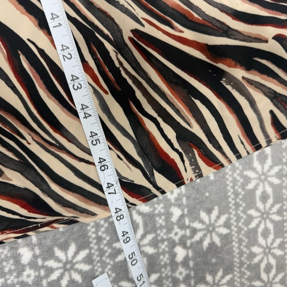 NWT Zara Zebra‎ Print Button Down Shirt Midi Dress Tan/Black/Brown Size Medium - Picture 13 of 13